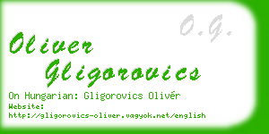 oliver gligorovics business card