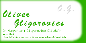 oliver gligorovics business card